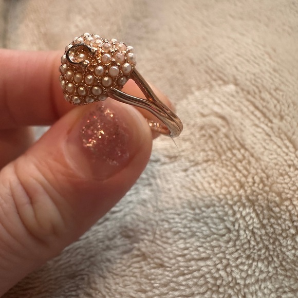 Coach Gold Heart Ring with Pearls - Picture 8 of 16
